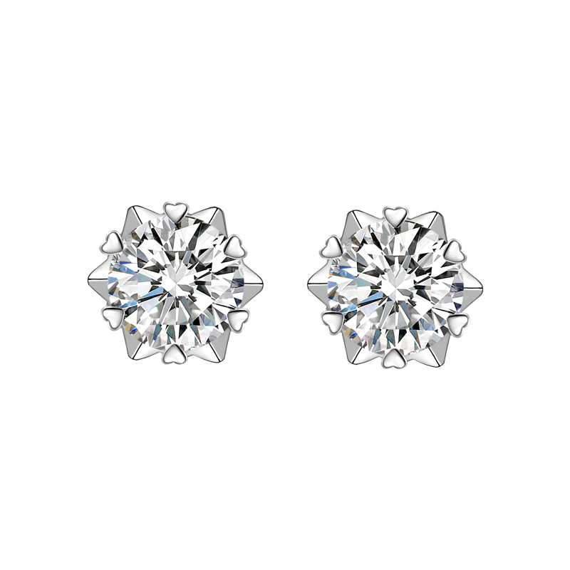 MANHE S925 Silver Moissanite Stud Earrings for Women, New 2026 Style, Birthday Gift for Wife Or Girlfriend