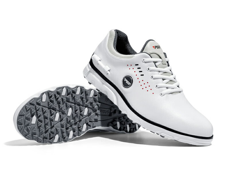 PGM Golf Shoes for Men, Comfortable Shock-Absorbing Sports Sneakers with Rotary Buckle Straps, Waterproof And Non-Slip, Size 42 19