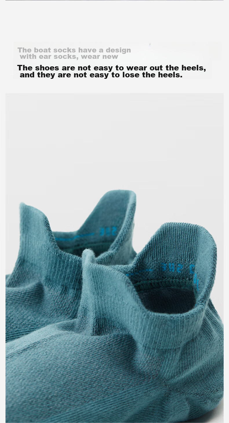 Bananain [Wang Yibo's Choice] Series 3 Cotton Socks for Men, Thin Breathable 10A Antibacterial Deodorant Summer Boat Socks Short Tube 4 Pairs 17
