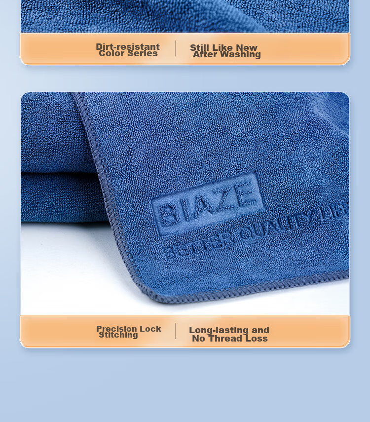 BIAZE Car Wash Towels, 40*40cm, 4 Pack, Thickened, Specially Designed for Interior And Glass Cleaning, Absorbent Car Cloths 22