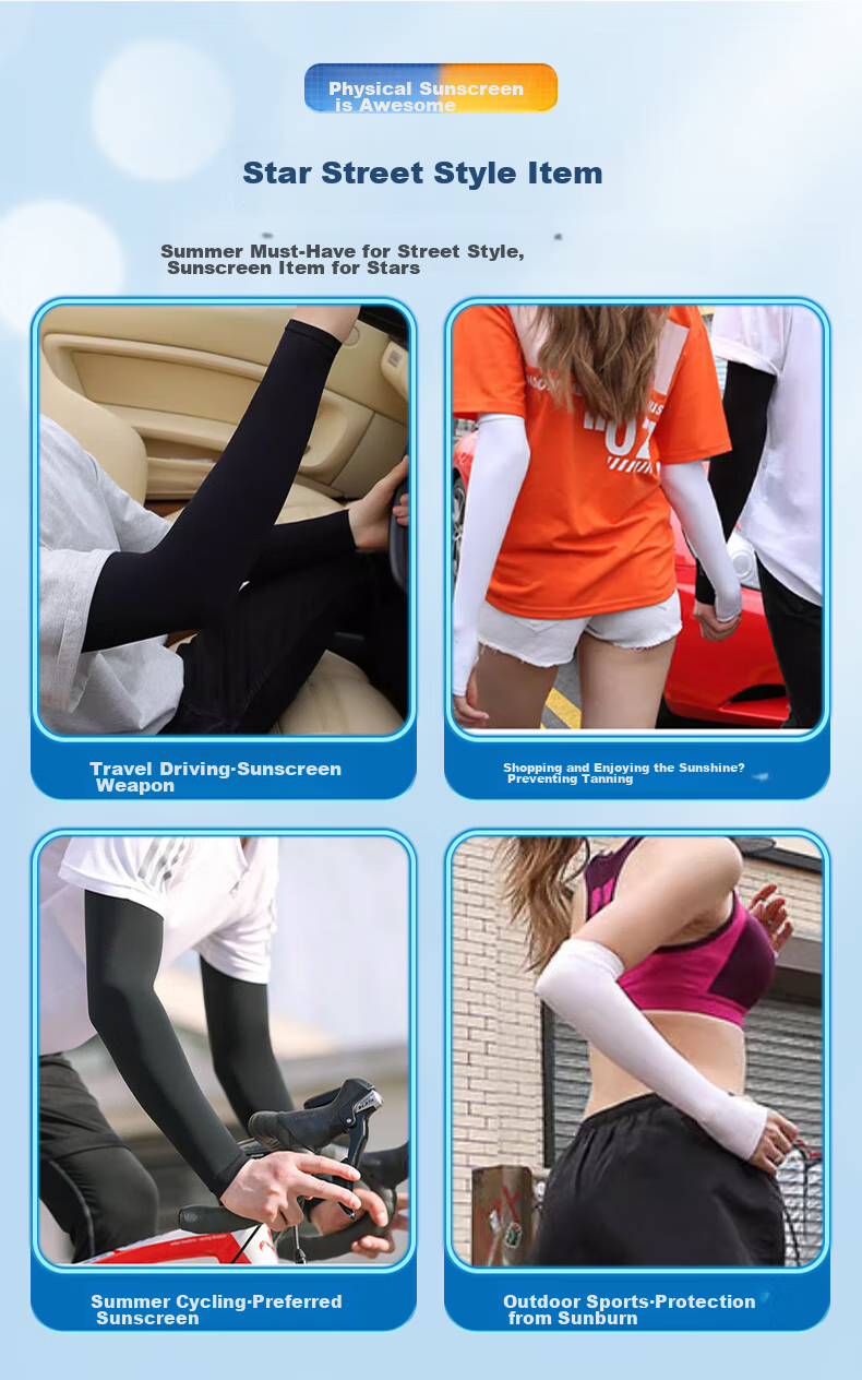 PEAK Ice Silk Arm Sleeves for Men And Women, UV Protection Arm Guards, Cycling Sun Protection YHZ4509 Gray 13