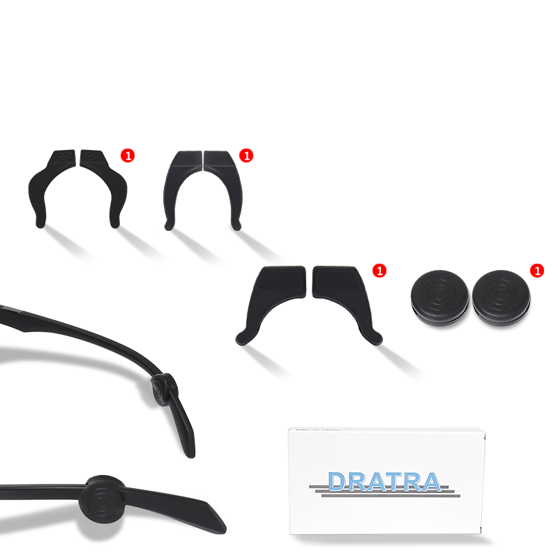 DRATRA Anti-Slip Silicone Ear Hooks, Anti-Fall Eyeglass Temple Covers, Anti-Drop Ear Hooks, Fixing Device for Glasses, Ear Clips, And Back Accessories