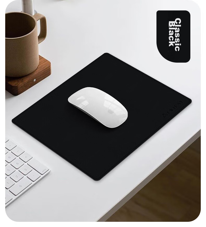 DiyiGongfang Mouse Pad, Small Desk Mat, Laptop Pad, Office Mat, Gaming Mouse Pad, Portable Desktop Pad, Writing Pad, Leather Stitched Round (Diameter 210mm) 13