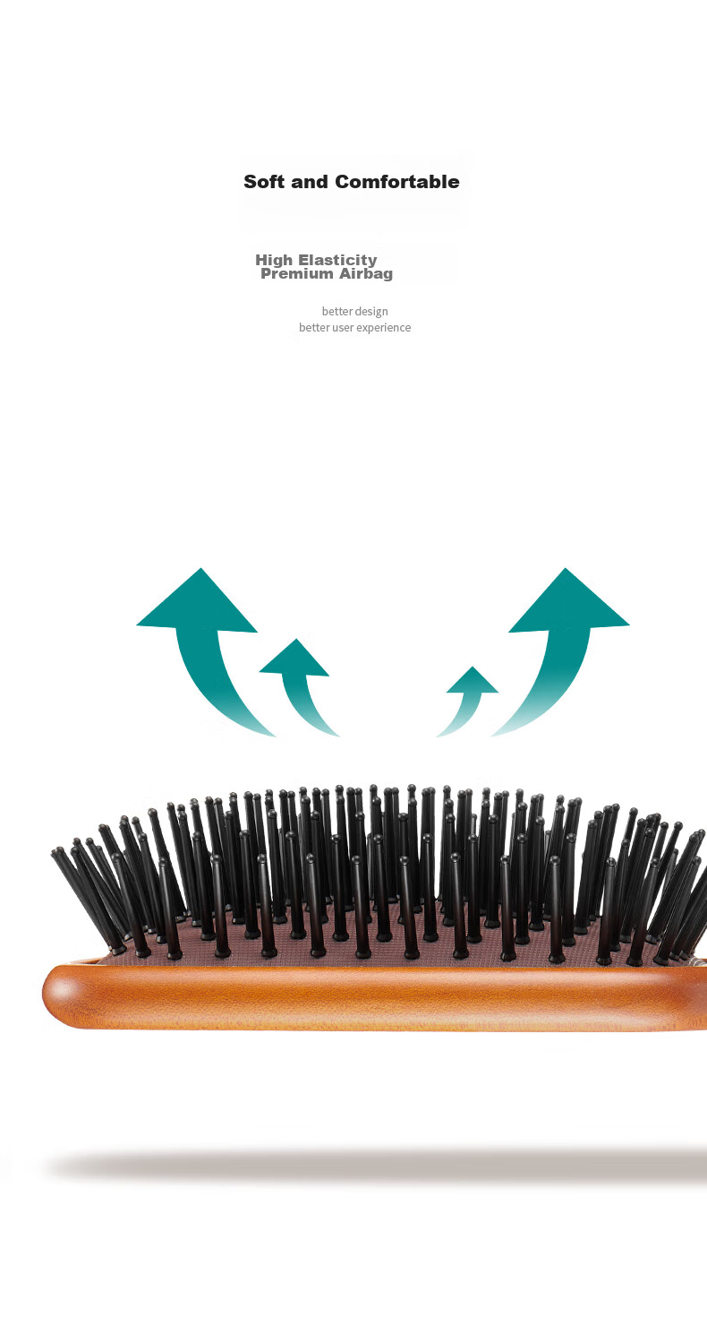 MR.GREEN German Air Cushion Massage Comb for Women, Pneumatic Wooden Comb for Men, Volumizing Tool, Gift Box, High-Quality Practical Birthday Companion Gift Mr-7502 4