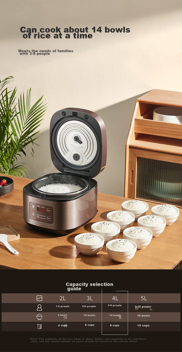 Joyoung Newly Upgraded Crystal Diamond Original Non-Stick Inner Pot, High Power Wood-Fired Rice Cooker, 3L Capacity for 2-3 People, Low Pressure Multi-Function Electric Rice Cooker, NTC Smart Control Quick Cooking Rice, F-30FZ630B 14