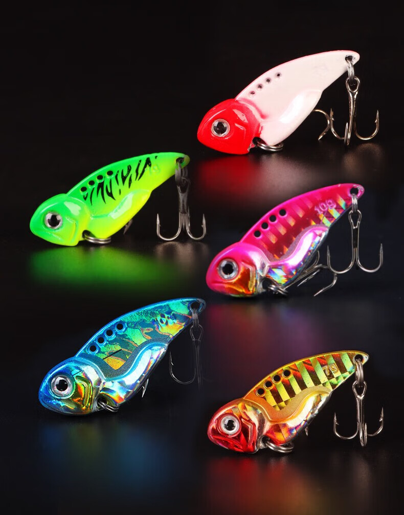 Xionghuo Lure VIB Metal Artificial Bait Set Mixed Long-Casting Hard Bait Full Swimming Layer Iron Plate 10g (Pack of 10) 11