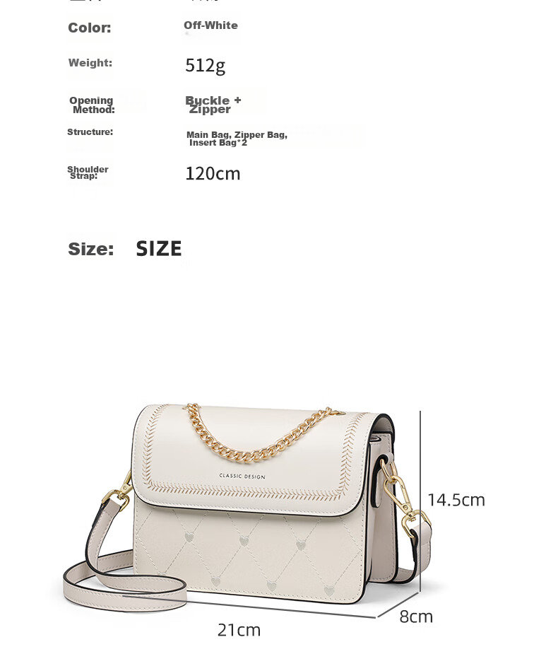 Viney Leather Handbag, Women's Stylish Crossbody Small Square Bag, Light Luxury Shoulder Bag, Practical Birthday And Mother's Day Gift for Mom 7