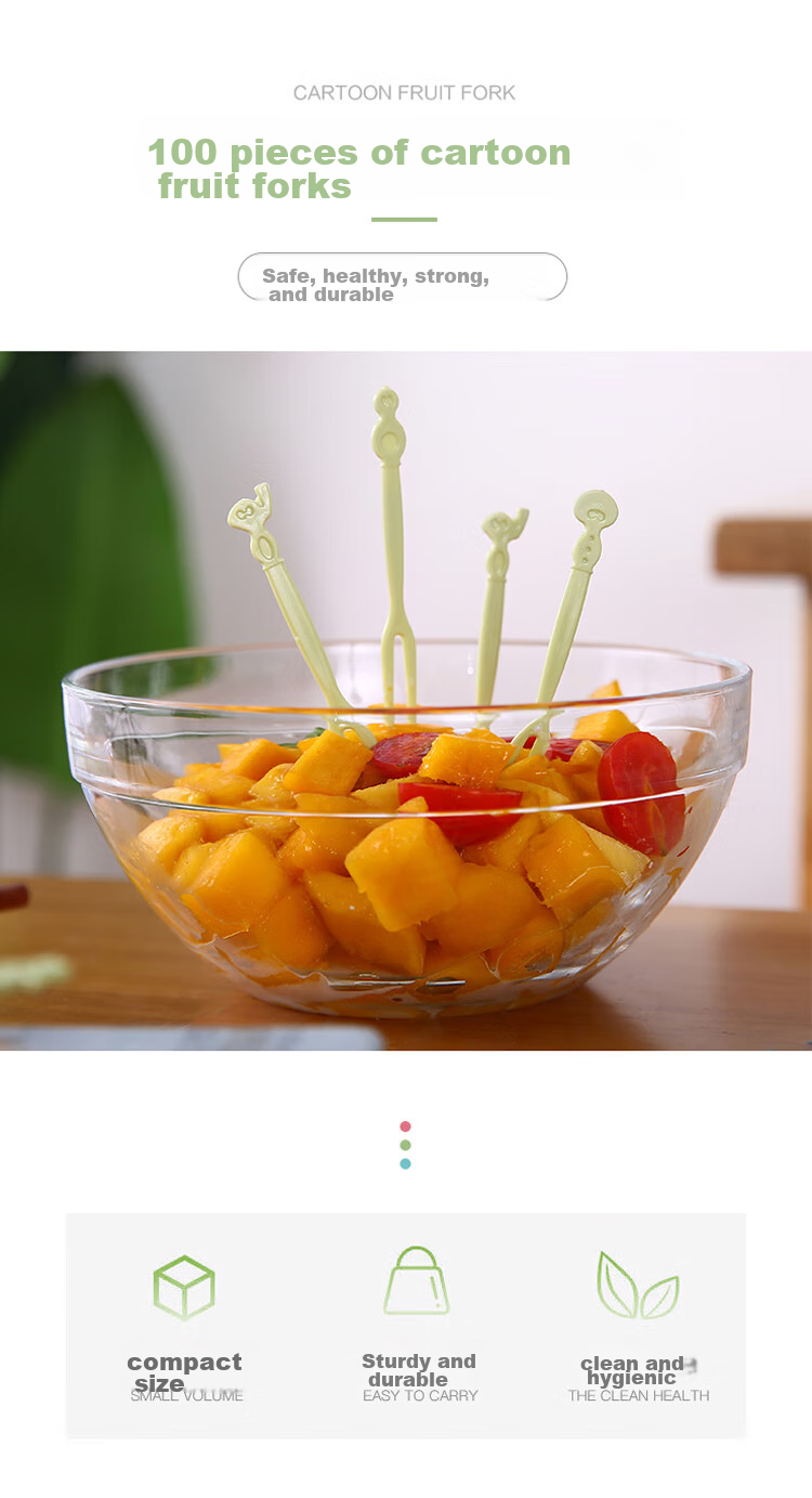 Xingfang Disposable Forks, 100-Piece Set, 50-Piece Set * 2 Boxes, Fruit Picks, Fruit Forks, Children's Cake Forks 3