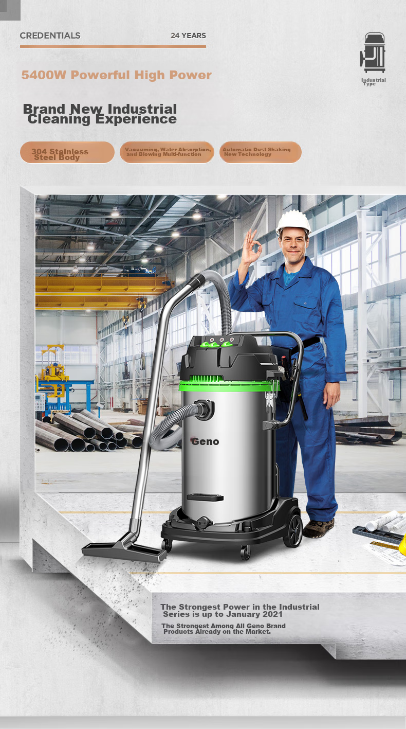 Jienuo Large Industrial Vacuum Cleaner for Factories And Workshops, Powerful Dust Removal Machine with Strong Suction And Water Absorption, Automatic Dust Cleaning JN-301T 1