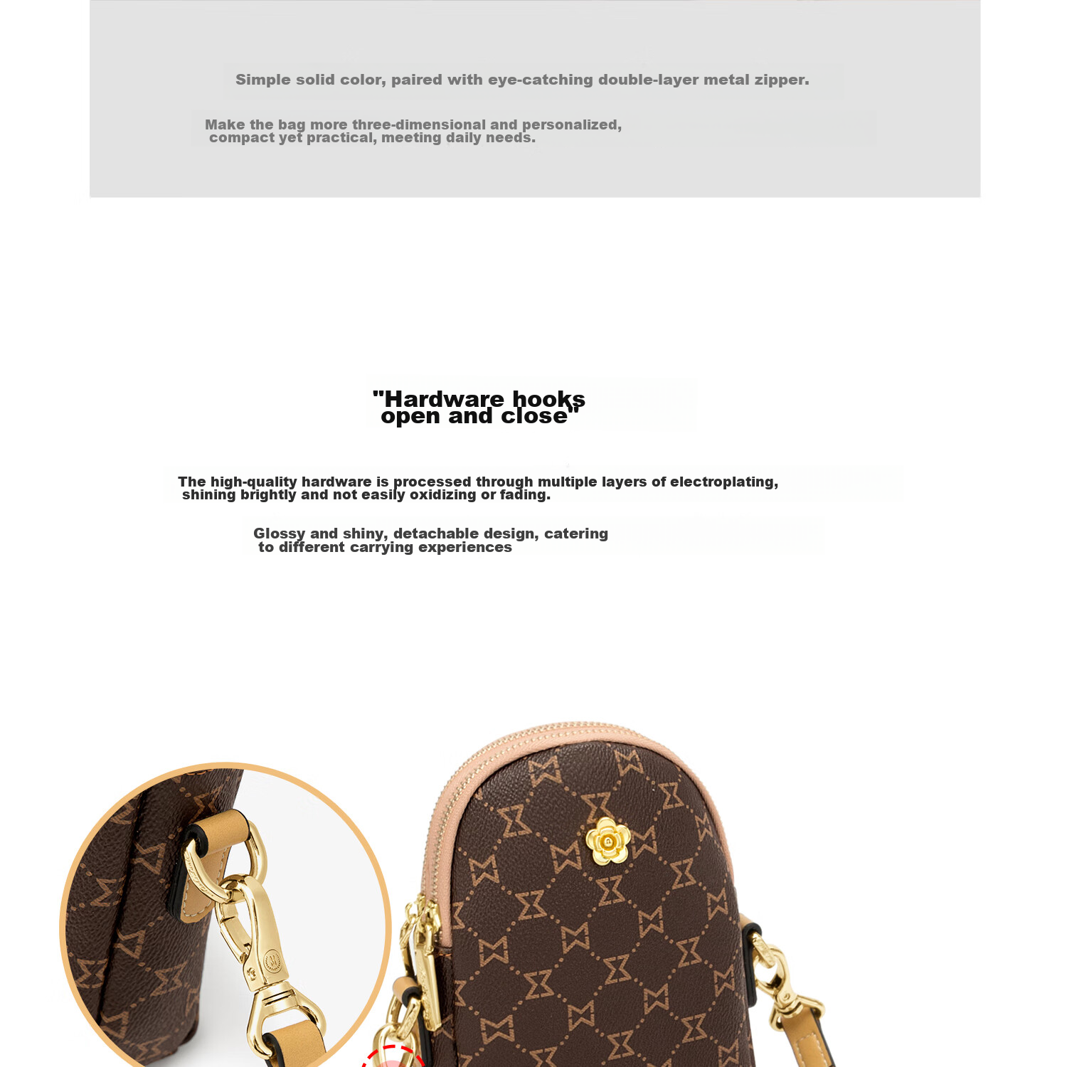 MashaLanti Women's Handbag, Luxury Phone Bag, Mini High-End Shoulder Crossbody Bag for Ladies, Mother's Day Gift on May 20th 23