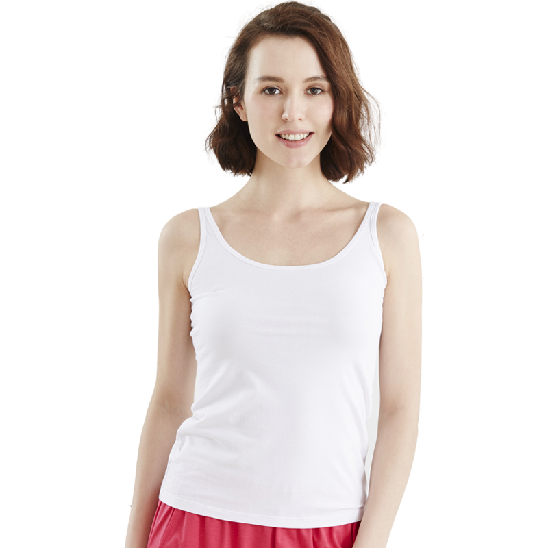 CHERISH LIFE Women's Cotton Camisole Tank Top Undershirt JMB004 White XL(175/105)