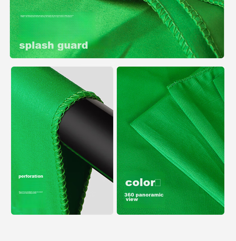 Hakutatz 2*3 Meter Green Photo Backdrop Cloth, Photography Portrait Film And TV Green Screen, Live Streaming Room Solid Color Background Wall Chroma Key Cloth, Fill Light Shooting Short Video Props Green Cloth Background Stand 19