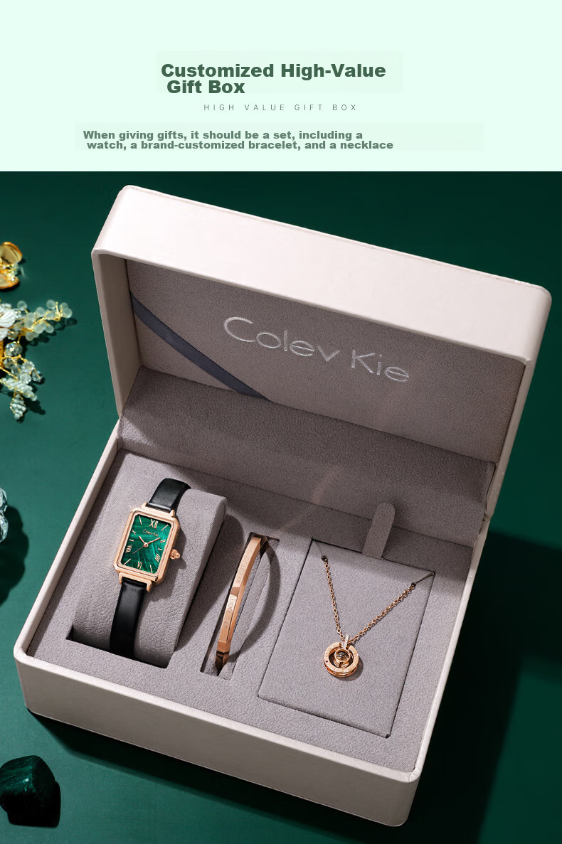 Colevkie Little Green Watch Women's Watch 2026 New Luxury Niche Brand Elegant Birthday Gift for Women 5