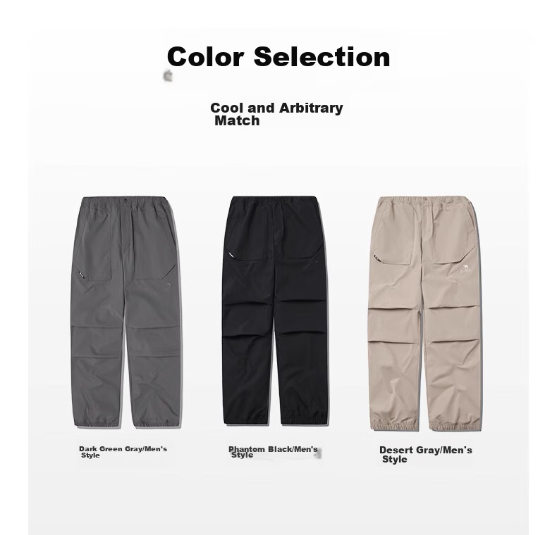 CAMEL Men's Cargo Pants, Loose-Fitting, Slimming, Windproof, Functional Straight-Leg Casual Trousers, A14CA68689R 14