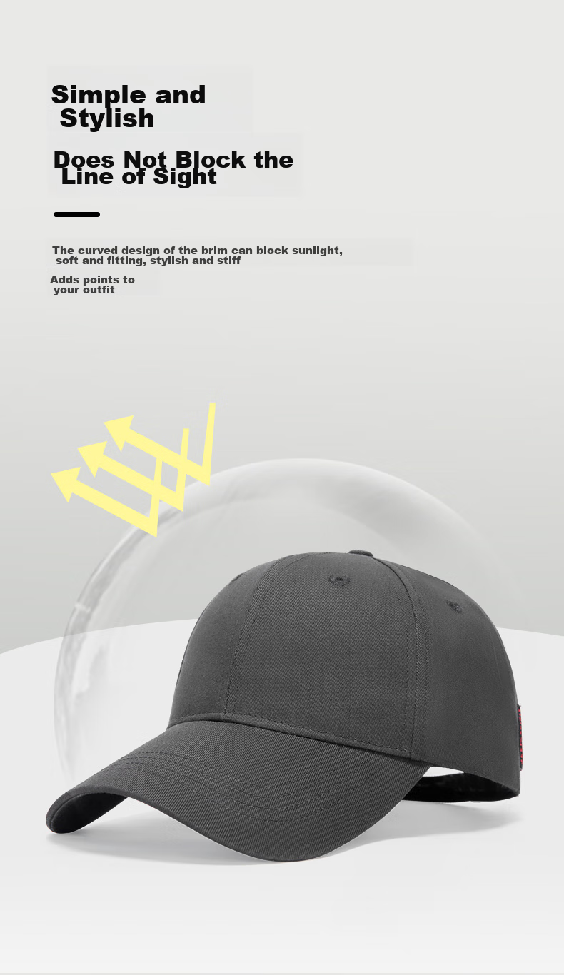 JEEP Men's Fashionable Baseball Cap, Couple Style, Simple Versatile Peaked Cap, Summer Casual Outdoor Sun Hat for Wome 5
