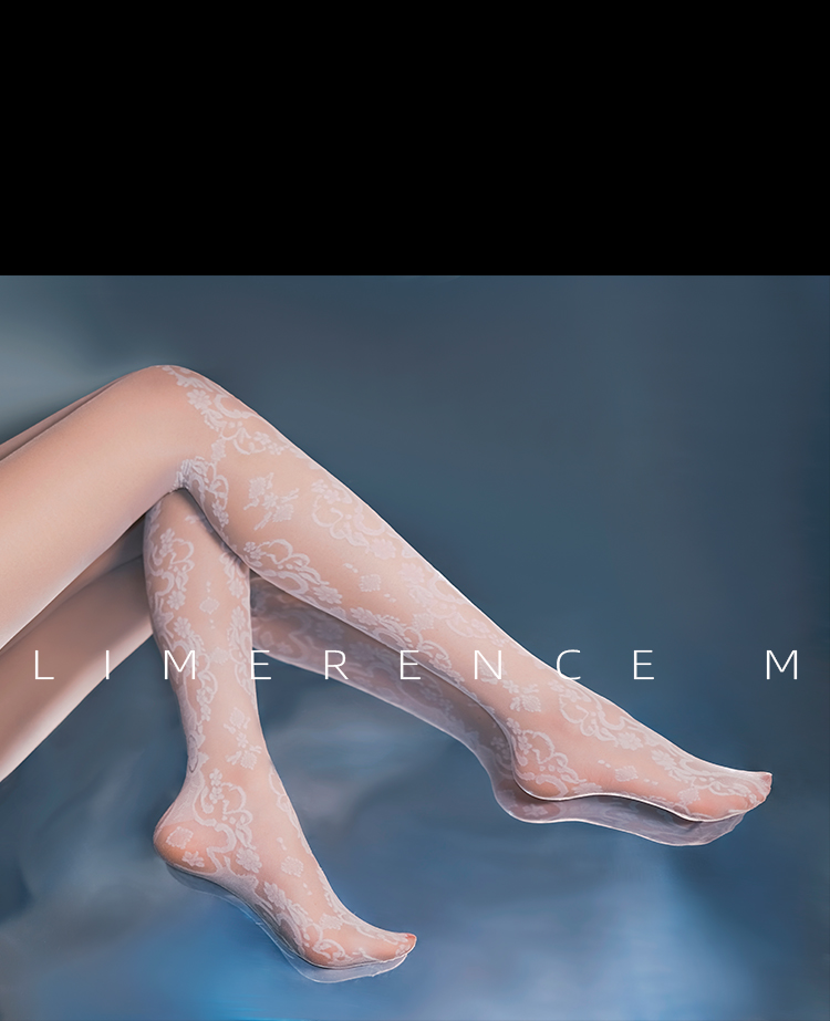 Limerence Venus T-Crotch Stockings, Ultra-Thin Vintage Elegant White Silk Patterned Sexy Dance Versatile Lace Pantyhose 5