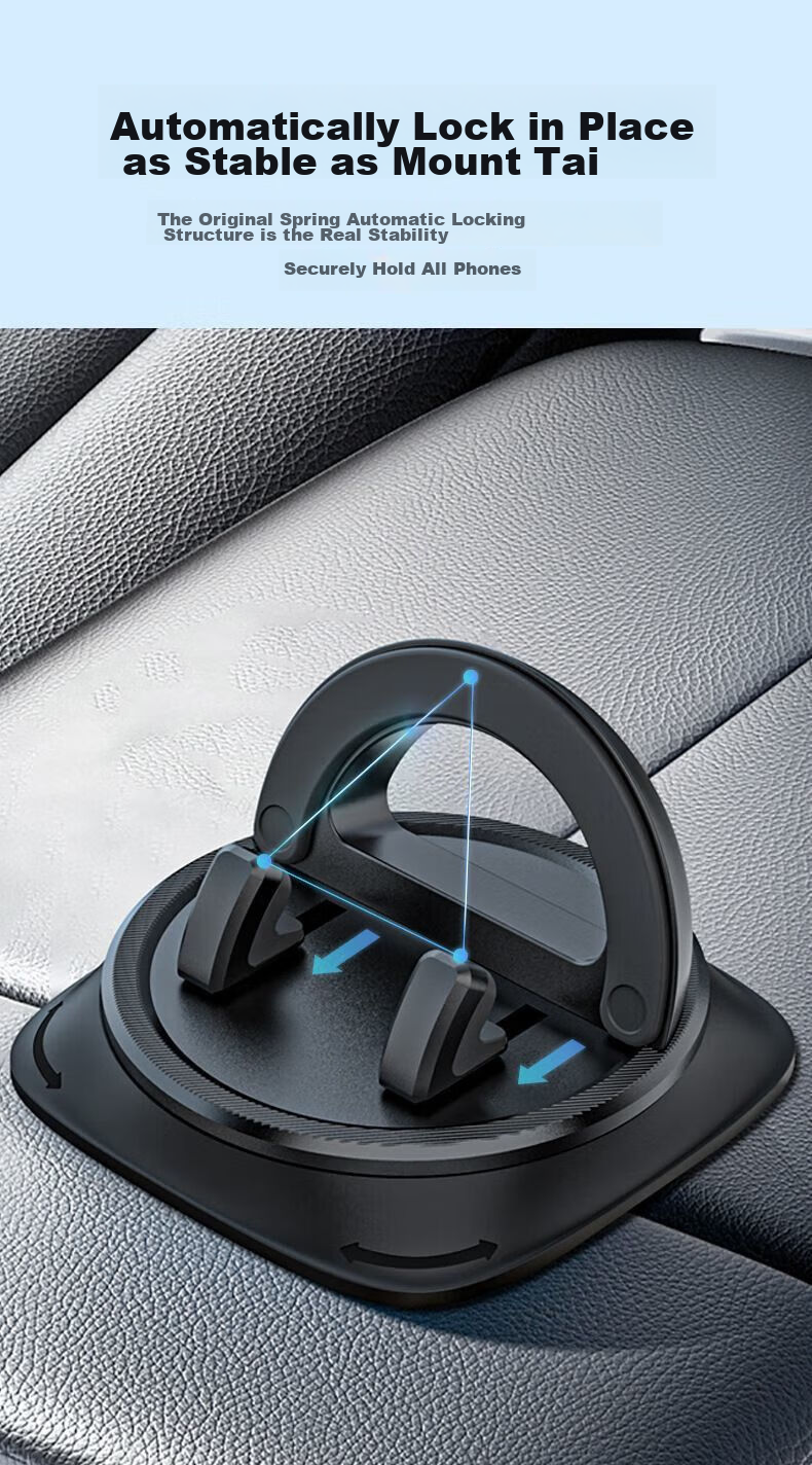 KOVOL Car Phone Holder, Dashboard Mount for Navigation System, Non-Slip Suction Cup, Silicone Fixer, Compatible with Tesla And Other Vehicles 8