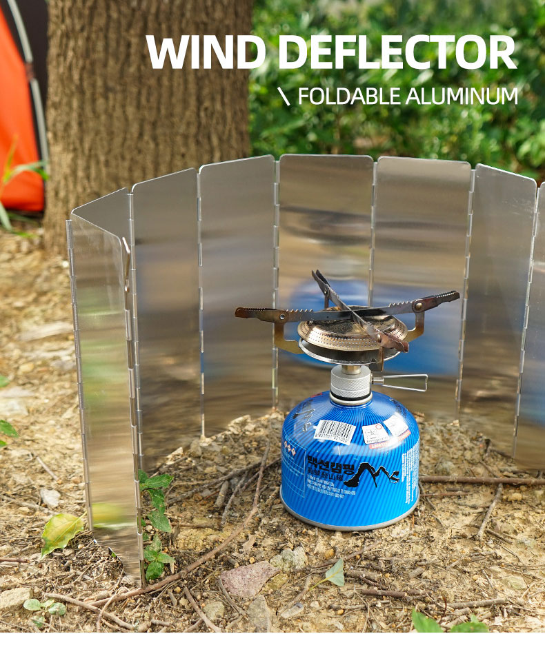 Geshu Windshield Card Stove Windproof Outdoor Stove Windshield Gas Stove Aluminum Alloy Folding Windproof Cover, 10 Pieces 1