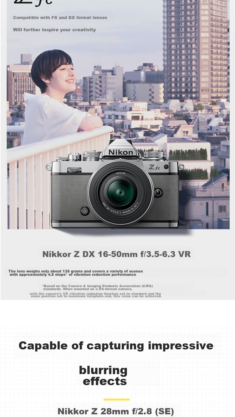 Nikon Zfc 28mm F/2.8 SE [Subsidy], Retro Mirrorless Camera Kit, Black Version, 4K/30P Video 9