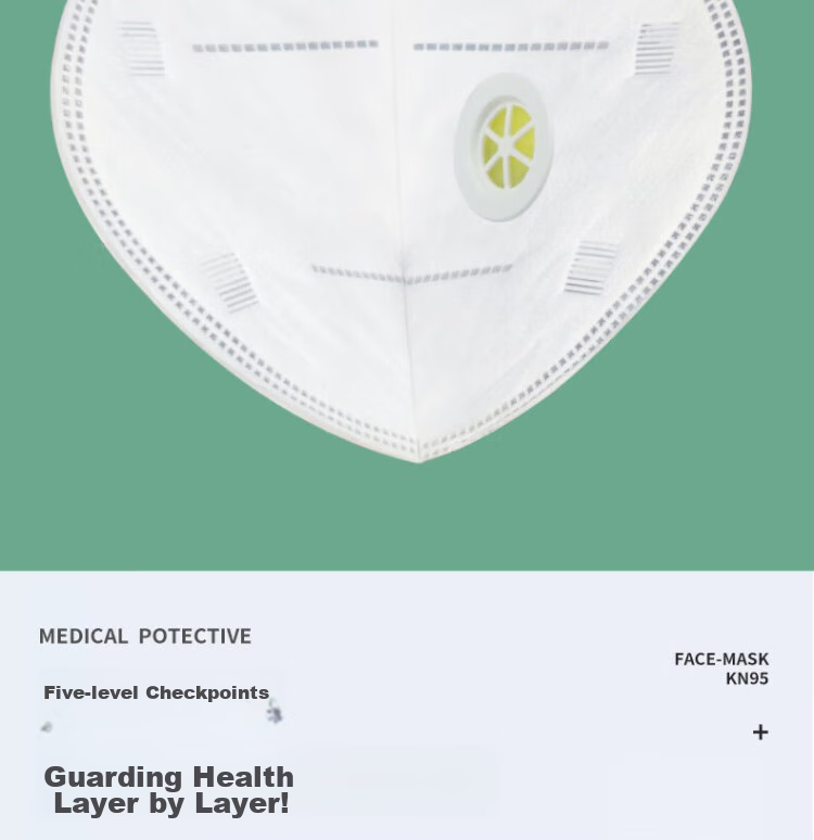 Gongtai KN95 Mask with Exhalation Valve, Protection against Industrial Dust, PM2.5, Influenza, And Droplets, GT9501V, Pack of 30 5