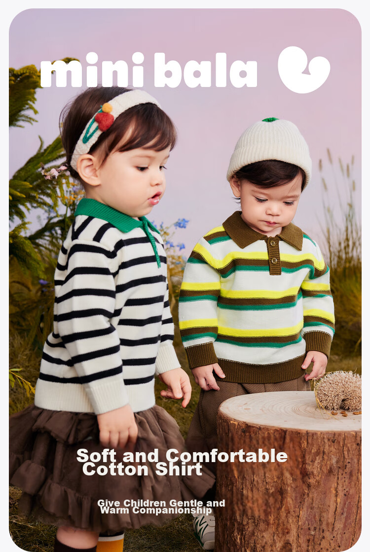 Minibala Children's Sweater for Boys And Girls, New Autumn/Winter 2024 Knitted Sweater Collectio 2