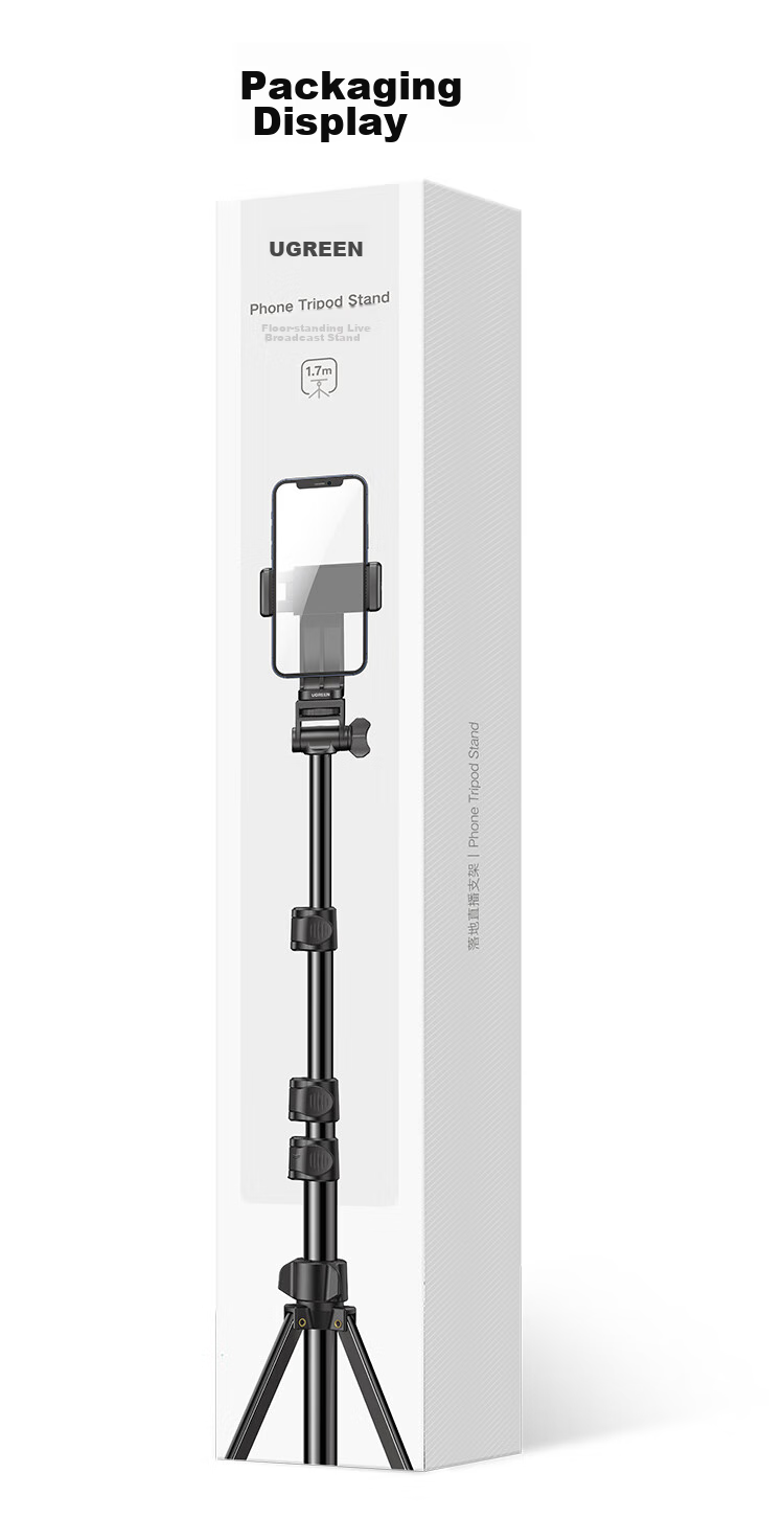 UGREEN Floor-Standing Phone Stand, Live Streaming Tripod, Multifunctional Gimbal, Anti-Shake Selfie Stick, Outdoor Portable Shooting And Recording Photography Stand, Can Be Used Horizontally, Vertically Or Downward, Large Gimbal Phone Mount 17