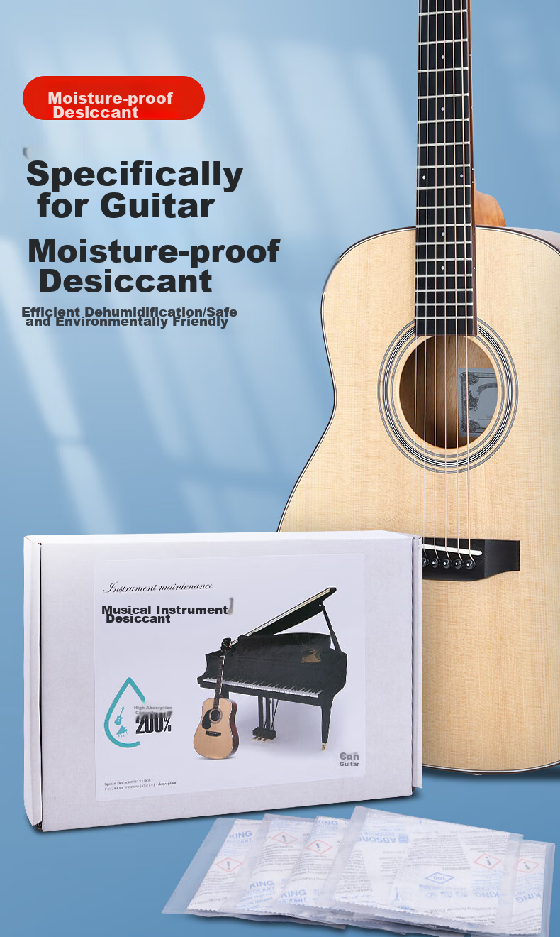 Maneryuepu Guitar Desiccant, Piano Ukulele Violin Dehumidifier, Guzheng Wooden Instrument Dehumidifying Pack 1