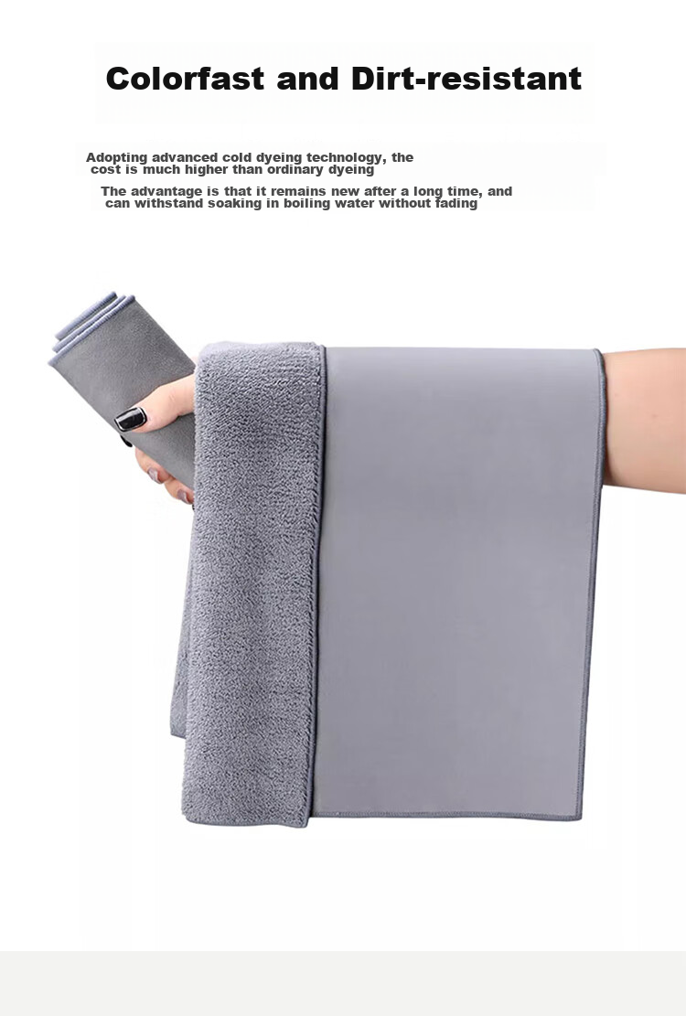 JPLAYER Car Wash Towel, Double-Sided Suede Cloth, Specialized Cleaning Cloth for Cars, Absorbent, for Cleaning Car Windows, 30*40CM, 3 Pieces 6