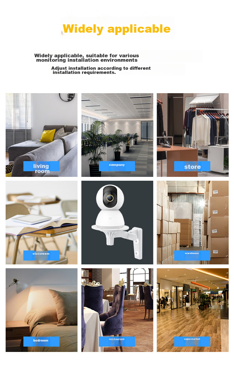 Trendsetter Compatible with Yingshi Camera Bracket, No Drilling Required, Suitable for C6c/h6c/cp1/H4/c6wi/C6T/C7, Qingxiaodou D220/D210 Surveillance Fixed Wall-Mounted Hanging Inverted Bracket 10