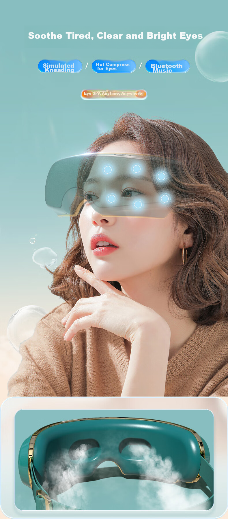 Manyue AM09 Eye Massager, Steam Eye Massager, Hot Compress Eye Mask, Birthday Gift 1