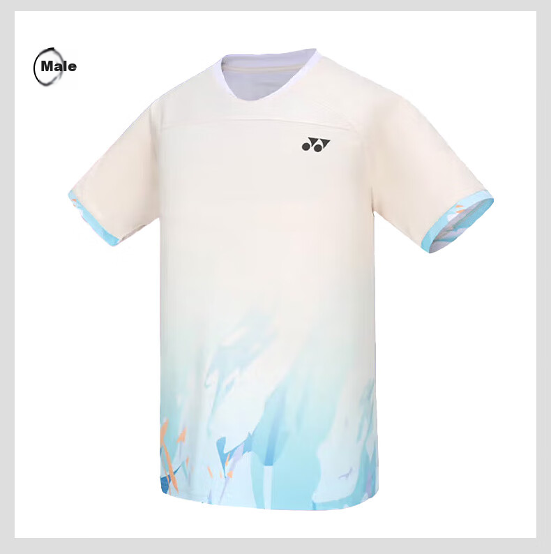 YONEX Badminton Shirt for Competition Training, Running, Fitness, Sweat-Wicking, Breathable Short Sleeve for Women 210284BCR White O 20
