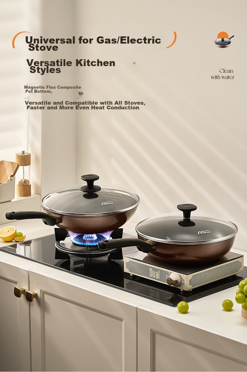 ASD Non-Stick Wok with Coating, Stir-Fry Pan, Frying Pan for Home Use, 28cm, Gas Stove Specific, Champagne Gold, JL28G2WG-K 10