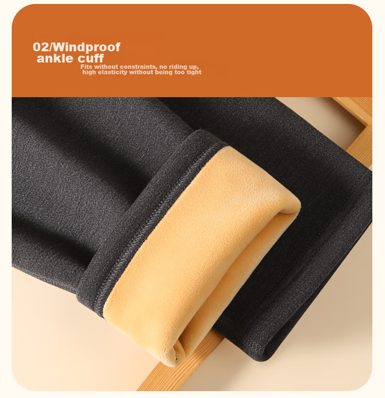 Hengyuanxiang [Down Knee Protection] Thermal Pants for Men, Fleece-Lined Thickened Cotton Long Johns Autumn Winter Warm Underwear 25