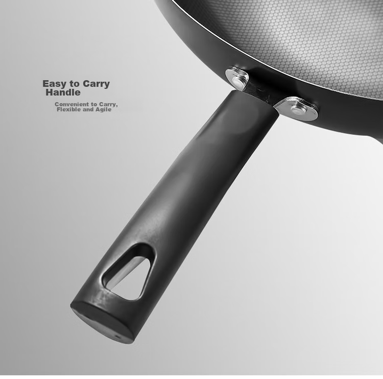 MAXCOOK Wok Iron Pan 30CM Compatible with Gas And Induction Stoves, Non-Coated, Suitable for Iron Spatula MDB-30 13