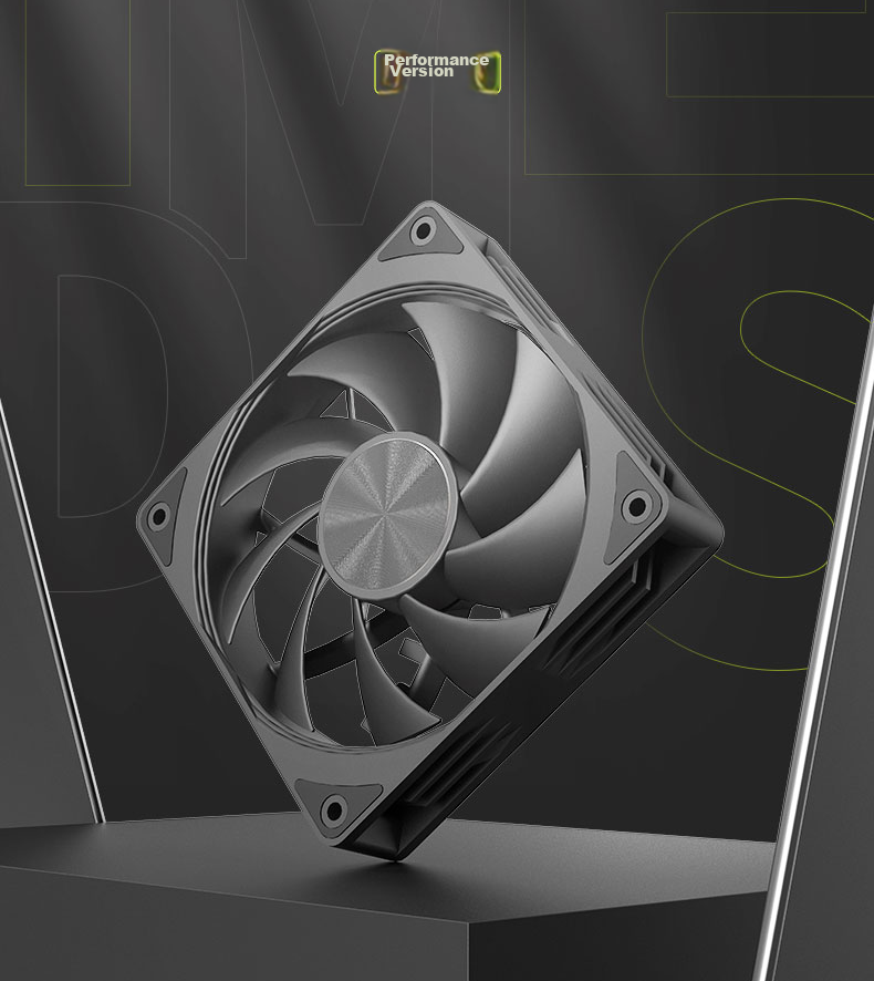 Great Wall Archimedes X120 Performance Edition 12CM Fan (70CFM High Airflow, Aluminum CD Pattern, 2000 RPM, PWM, Silicone Pad, 60CM Long Cable) 2