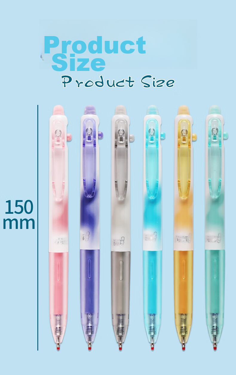 M&G Erasable Gel Pen, 0.5mm, Easy to Erase, Magic Eraser Pen, Erasable Writing Pen Refill, AKPK0601A, Black, 6 Pieces 7