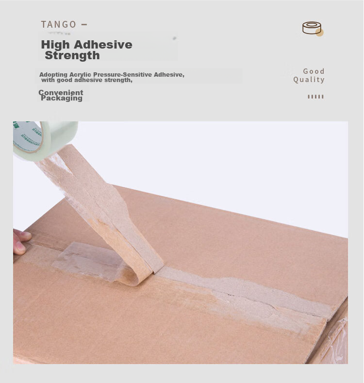 TANGO Transparent Tape, 60mm*40y*30 Rolls/box, High Transparency And Adhesion Wide Tape, for Moving, Packing, Sealing Boxes, Office, Logistics, Express Delivery, Factory, Workshop, 30 Rolls Per Box 8