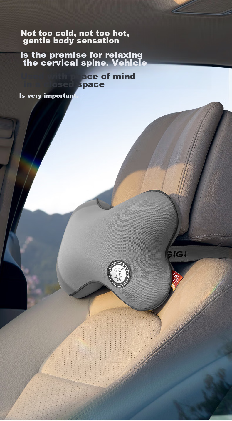 GiGi Car Headrest, G-1063 Space Memory Foam Bone Pillow, Vehicle Neck Pillow, Headrest, Apricot Color 9