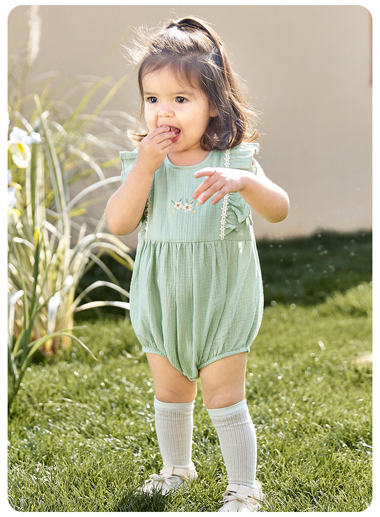 Wismorni Sleeveless Bodysuit for Infants, Thin Summer Style, Baby Girl Summer Outfit, Triangle Vest Romper, One-Piece Clothing 8