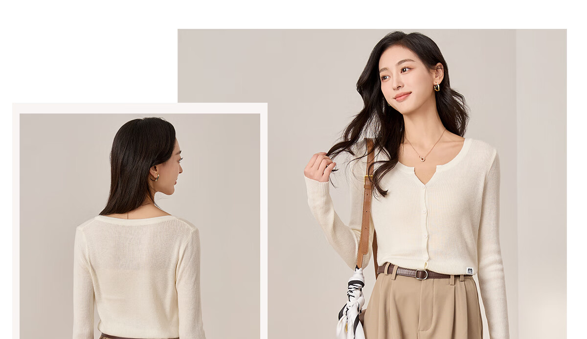 Chushen Women's Basic Versatile Solid Color Lightweight Knit Cardigan Sweater for Layering Or Outer Wear S13QZ1235 26