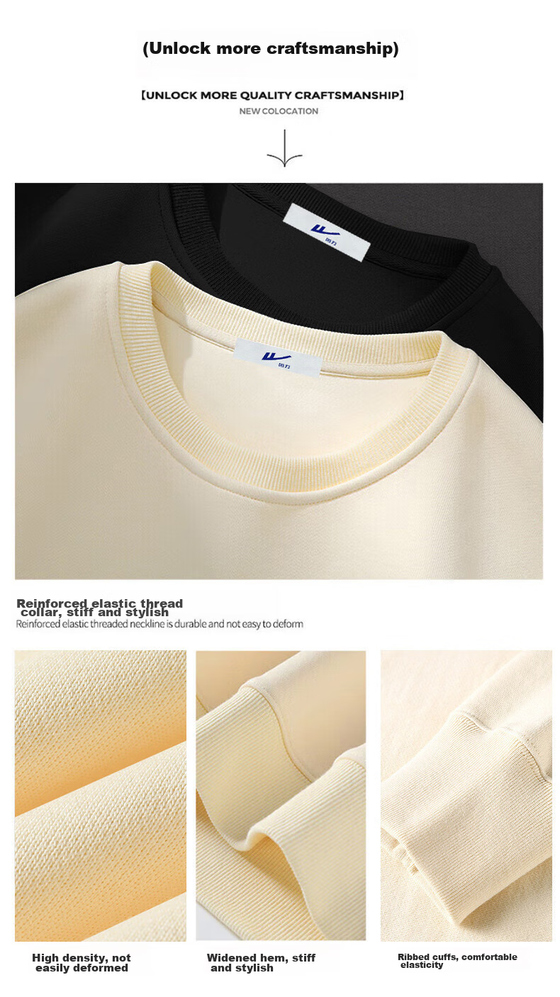 Huili Sweatshirt for Men, Round Neck Long Sleeve T-Shirt, Casual Pullover Undershirt, Versatile Outerwear for Men in Spring And Autumn Seasons 13