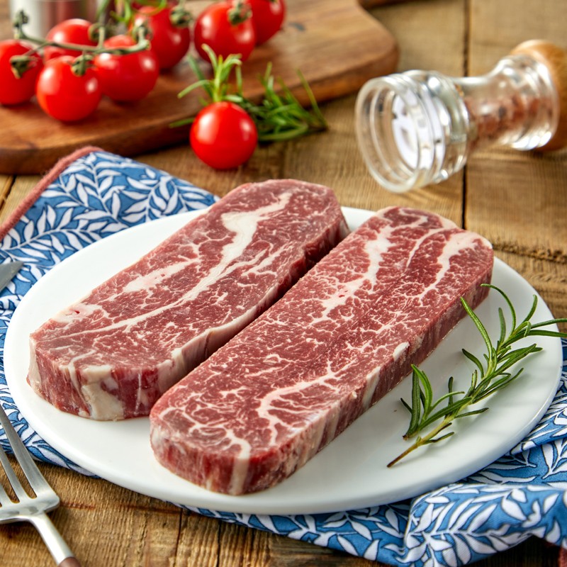 天谱乐食澳洲安格斯M3原切侧腹牛排300g(150g*2)谷饲250天牛腩排雪花牛肉