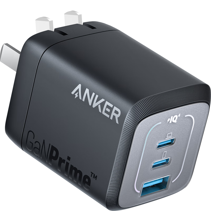ANKE Prime 67W Charger, Mini Portable Laptop Charger, Type-C GaN Multi-Port PD65W Fast Charging, Compatible with Apple 18 Phones And Laptops, Black