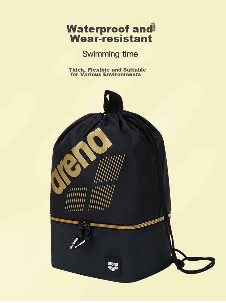 Arena Swimming Storage Bag, Portable Large Capacity, Drawstring Closure Backpack, Wet And Dry Separation, Multi-Compartment Storage for Fitness Training 3
