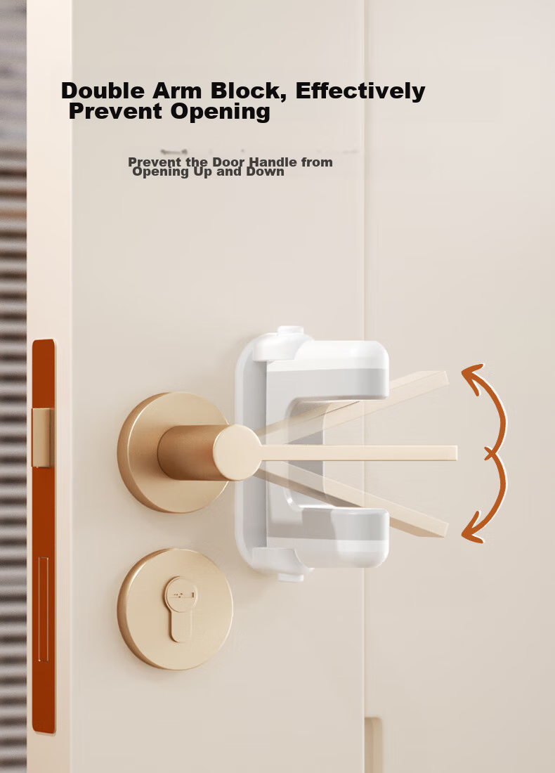 EUDEMON Child Safety Door Stopper Lock, Anti-Theft Door Lock, Baby Door Lock Catch, Anti-Opening Window Lock Catch, 2 Pieces 8