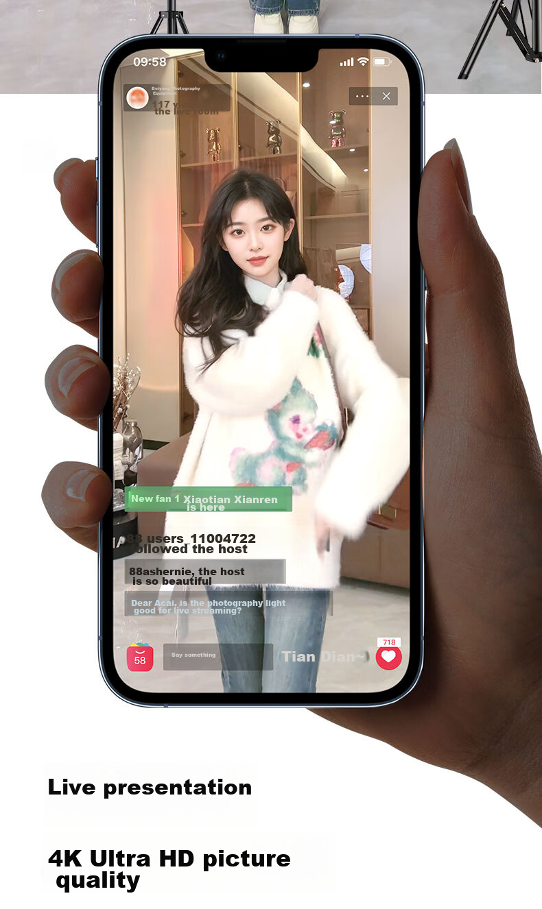 Beiyang 200w Live Streaming Fill Light, Photography Camera Light, Professional Live Streaming Beauty Light, Spherical Lampshade, Deep Throw Light, Portrait Jewelry Food Video Soft Light, Film And Television Shooting Light 29