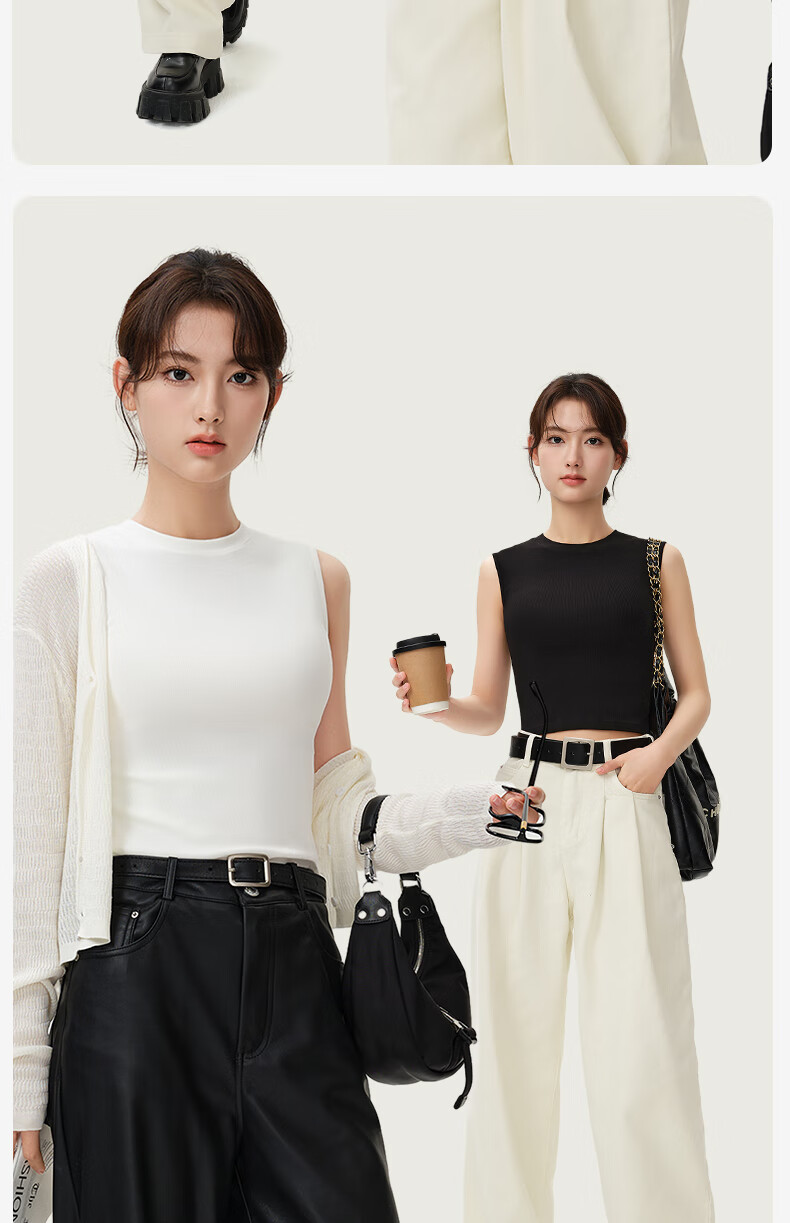 Simple Cloud Modal Cotton Wide Shoulder Vest Women's Sleeveless T-Shirt Solid Color Base Shirt Stylish Outerwear Summer 25