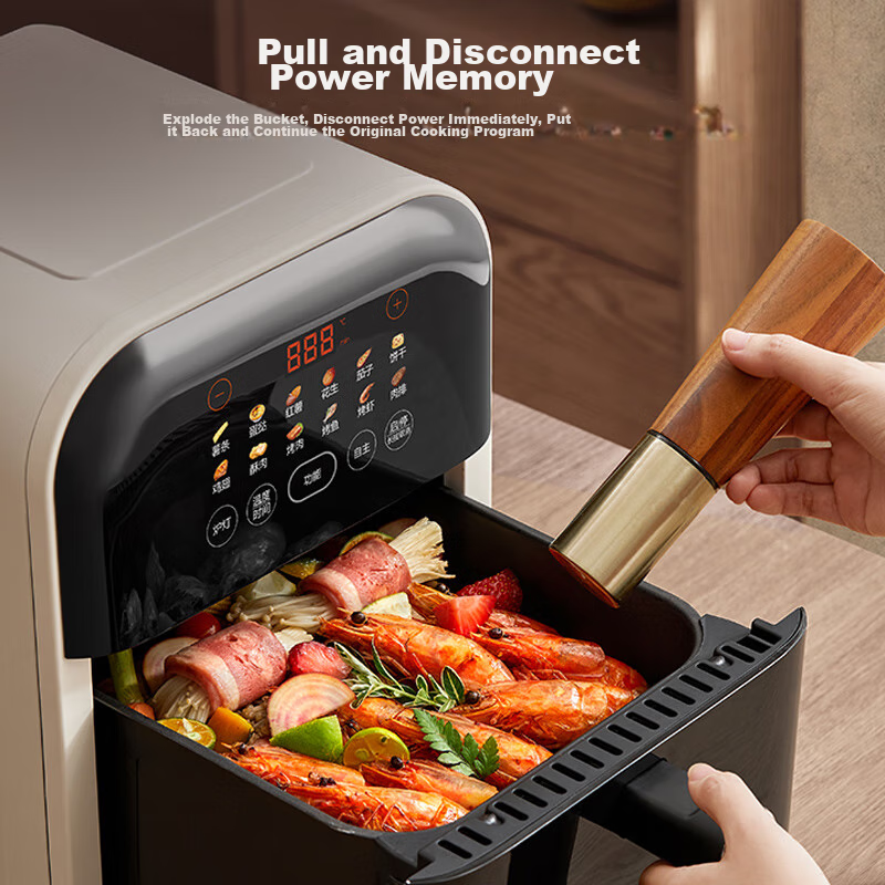 Аэрофритюрница SUPOR KD50D863, 5 л, 240°C, сенсорное управление, функция приготовления на пару