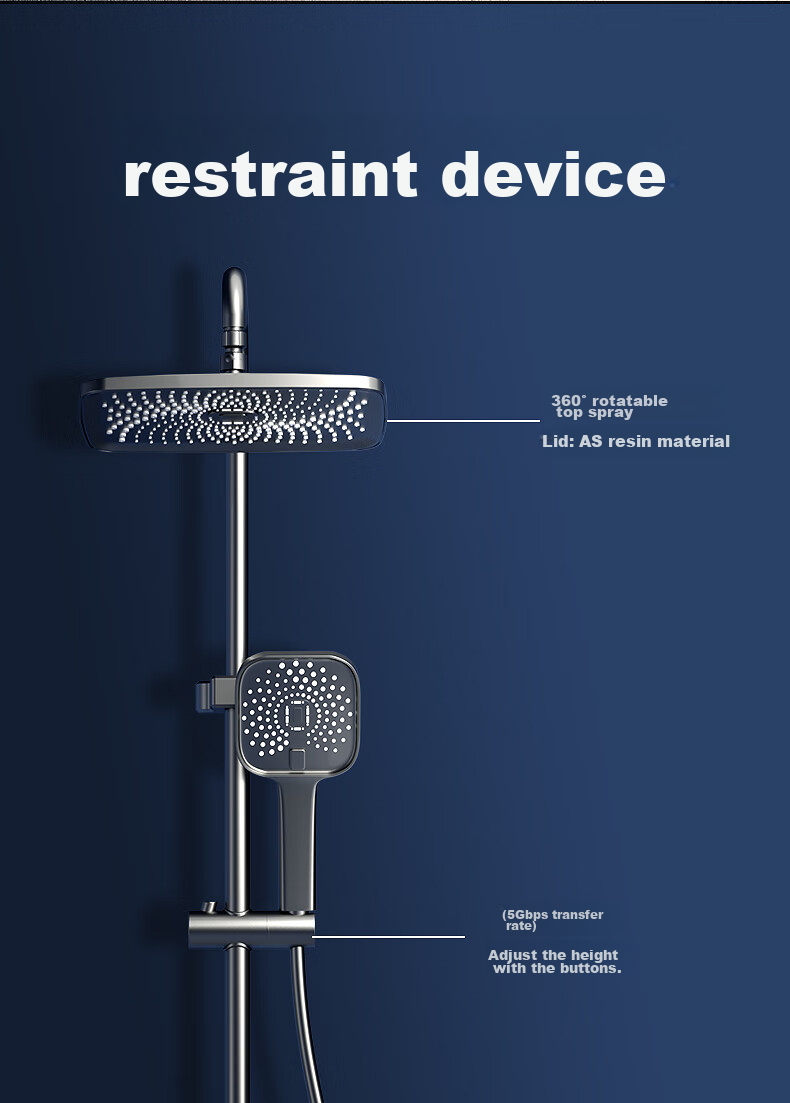 MEJUE Intelligent Shower Head Set, Shower Head Bathroom Spray Nozzle, Pressurized Shower System Z-05105 35