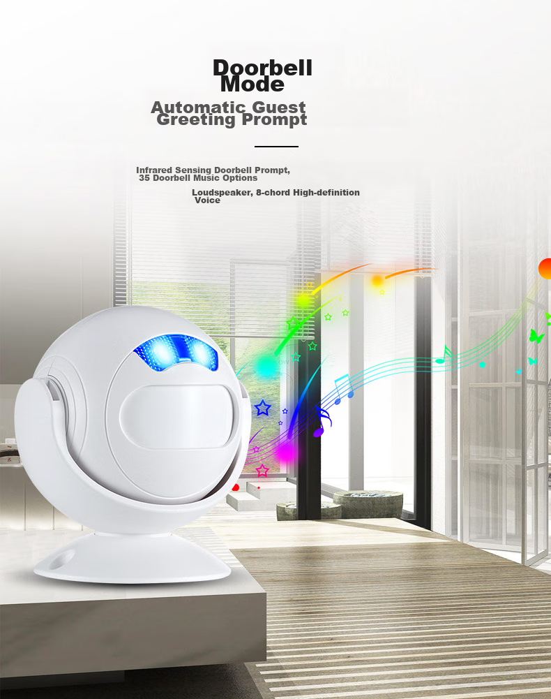 LFang SF23 Doorbell, Welcome to Visit, Entrance Shop Greeting Device, Voice Customized Reminder, Infrared Anti-Theft Alarm 8